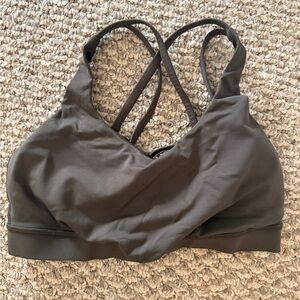 Lululemon energy bra medium support b-d cup dark olive